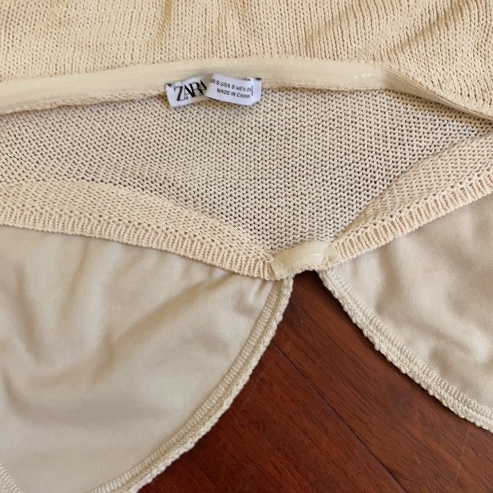 Zara Cream Crochet Crop Top - Picture 5 of 5